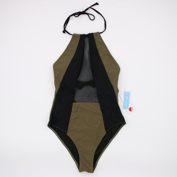 Cupshe Other - NWT Cupshe Halter Color Block Black Tan M